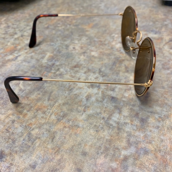 Ray Ban Round Metal Tortoise/Gold Sunglasses - Picture 3 of 5